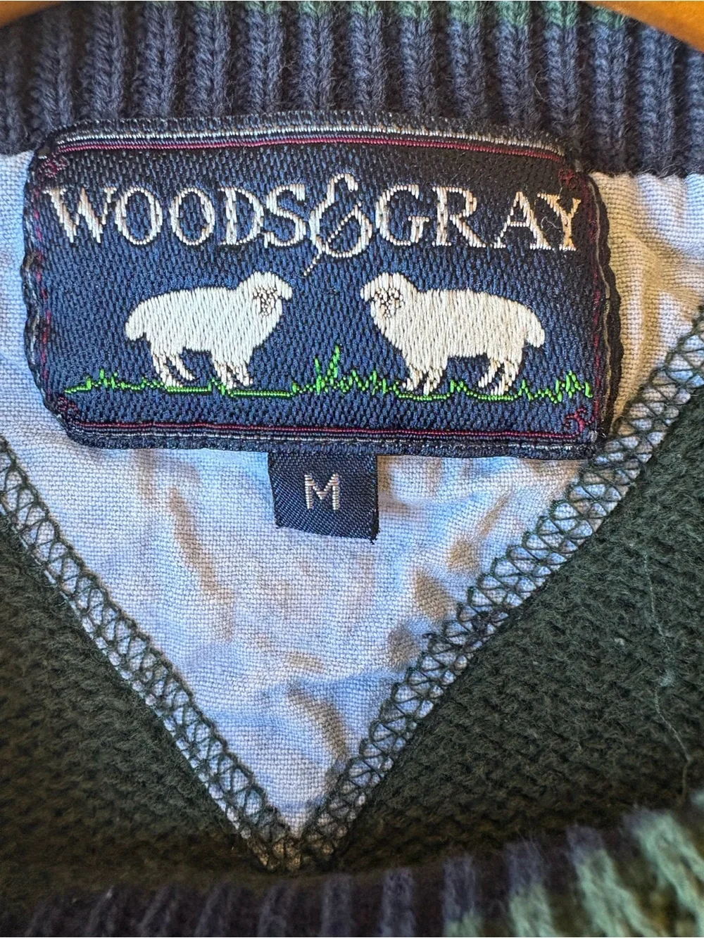 Vintage Knit Crewneck Sweater Woods & Gray